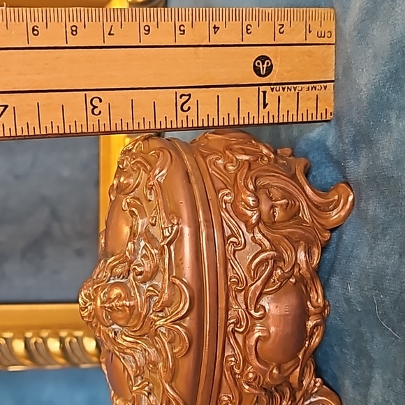 Antique, B & W, Brainard Wilson, Art Nouveau Medium Jewelry Box, Gilded - Picture 10 of 12